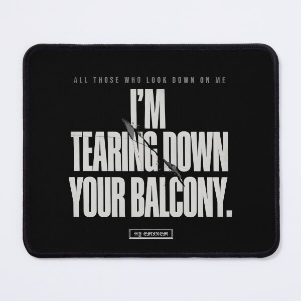 Item preview, I'm Tearing Down Your Balcony - Eminem Stencil Red Bar designed and sold by Enea Kelo.