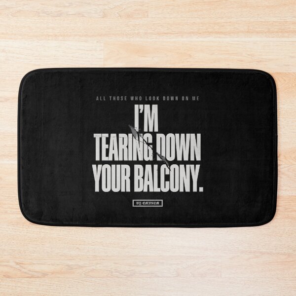 Item preview, I'm Tearing Down Your Balcony - Eminem Stencil Red Bar designed and sold by Enea Kelo.