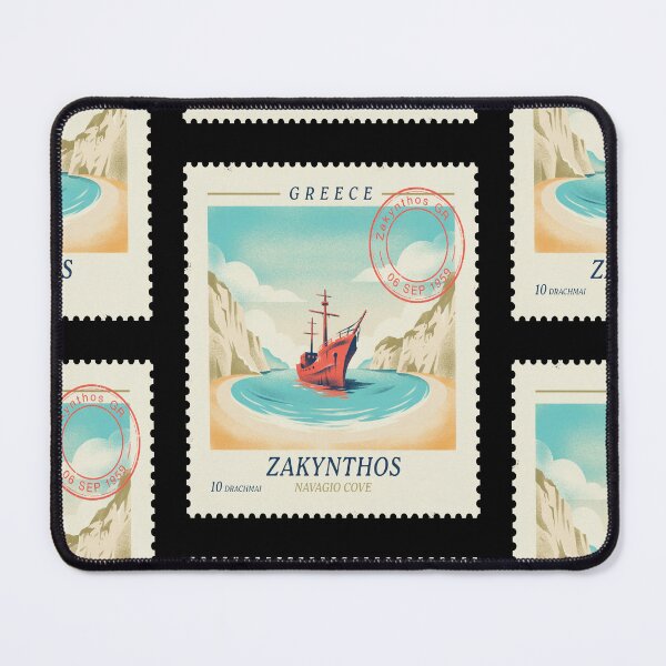 Item preview, Zakynthos Navagio Shipwreck Cove Cliff Stamp Sticker designed and sold by stickercuffs.
