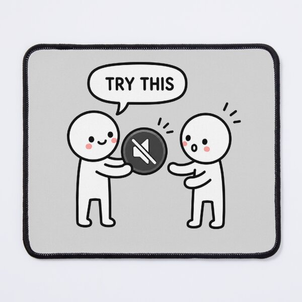 Item preview, Try This Mute Button Sticker designed and sold by MonkiFlipp.