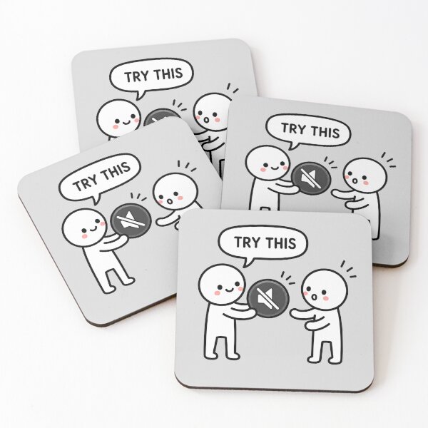 Item preview, Try This Mute Button Sticker designed and sold by MonkiFlipp.
