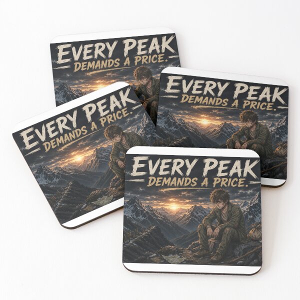 Item preview, Every Peak Demands a Price – Mountain Survival Motivation | Dark Adventure Graphic designed and sold by UrbanEchoHub.