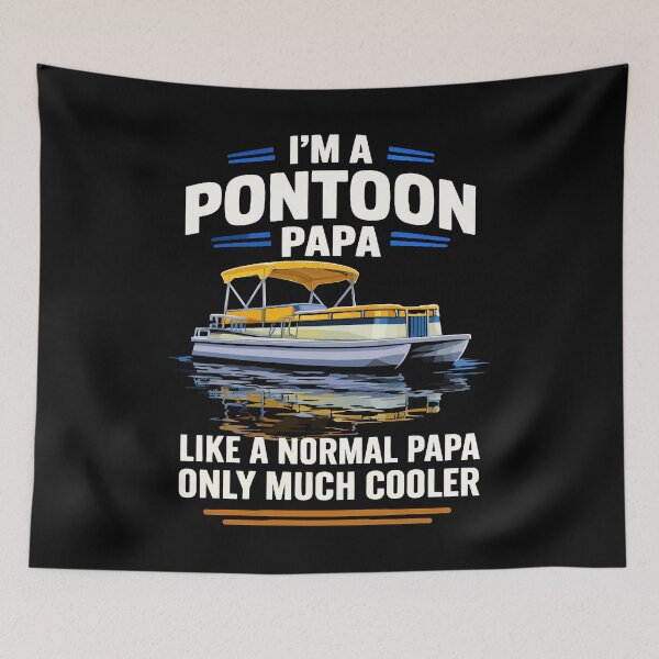 Item preview, I'm A Pontoon Grandpa Only Much Cooler - Funny Pontoon Boat Retro Art designed and sold by BendyBeasts.