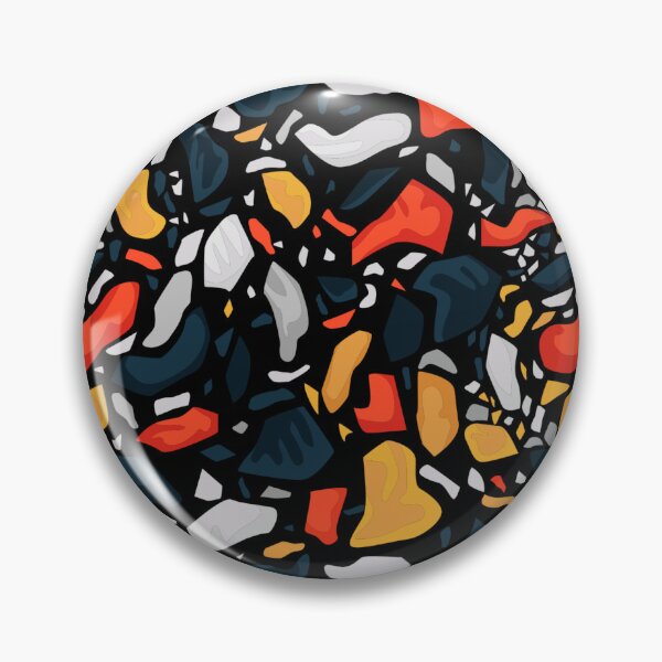 Item preview, Terrazzo Pattern Red Orange Navy Golden Yellow Grey Modern Abstract Graphic T-Shirt designed and sold by DERA RAY.