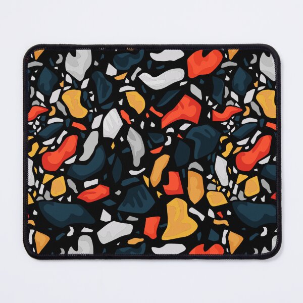 Item preview, Terrazzo Pattern Red Orange Navy Golden Yellow Grey Modern Abstract Graphic T-Shirt designed and sold by DERA RAY.