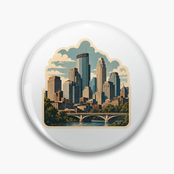Item preview, Minneapolis Skyline Watercolor designed and sold by ChemicalXShop.