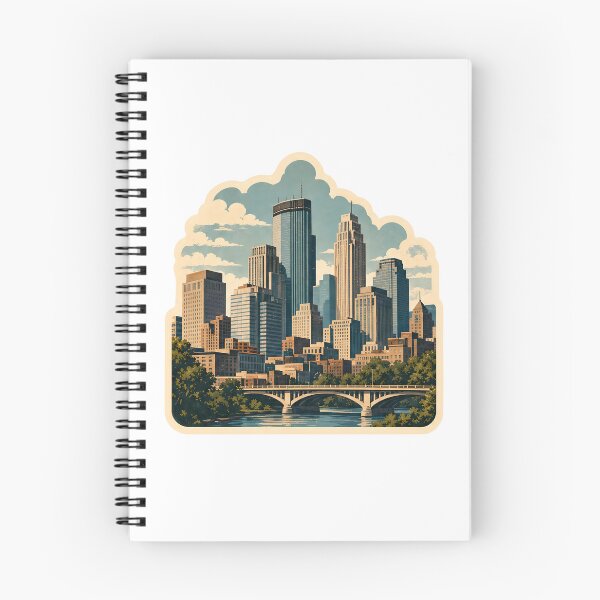 Artikelvorschau, Minneapolis Skyline Aquarell entworfen und verkauft von ChemicalXShop.