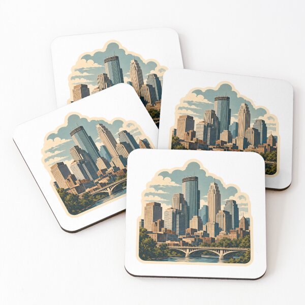 Item preview, Minneapolis Skyline Watercolor designed and sold by ChemicalXShop.