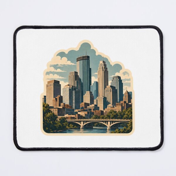 Item preview, Minneapolis Skyline Watercolor designed and sold by ChemicalXShop.