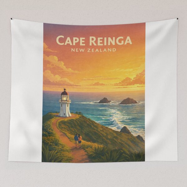 Item preview, Cape Reinga Lighthouse at Golden Sunset designed and sold by Places On Earth.
