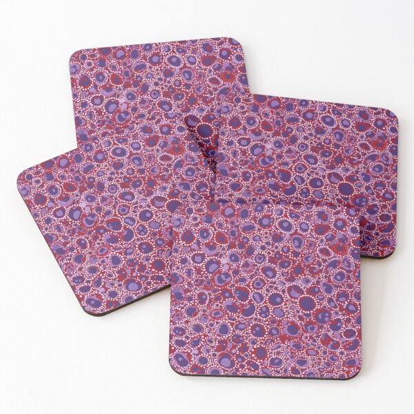 Item preview, Aboriginal Inspired Dot Art - Crimson Purple Dreamtime Painting designed and sold by GrinGalore.