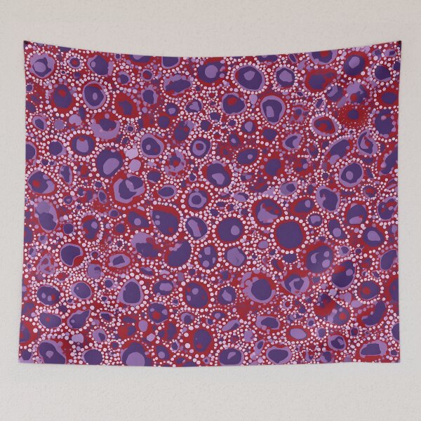 Item preview, Aboriginal Inspired Dot Art - Crimson Purple Dreamtime Painting designed and sold by GrinGalore.