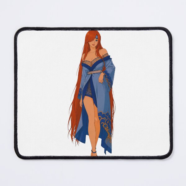 Item preview, Anime Ninja Fan Art | Red-Haired Shinobi Inspired Pin-Up Illustration designed and sold by Hollow Moon Studios..