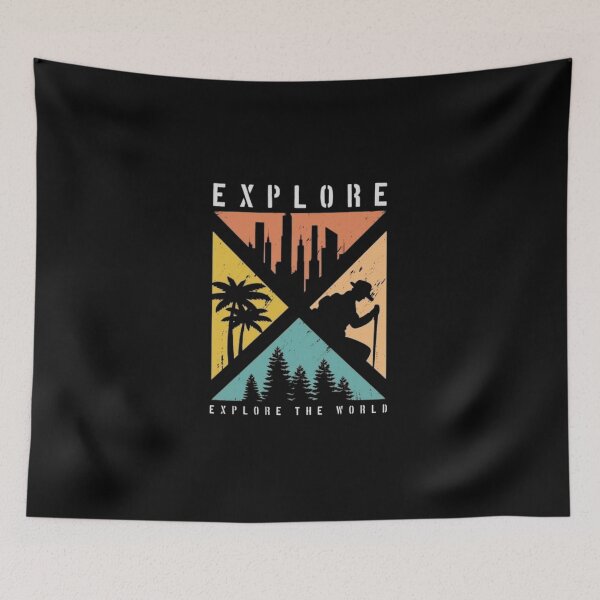Item preview, Explore the World – Vintage Outdoor Adventure & Hiking Design designed and sold by Palette & Hue.