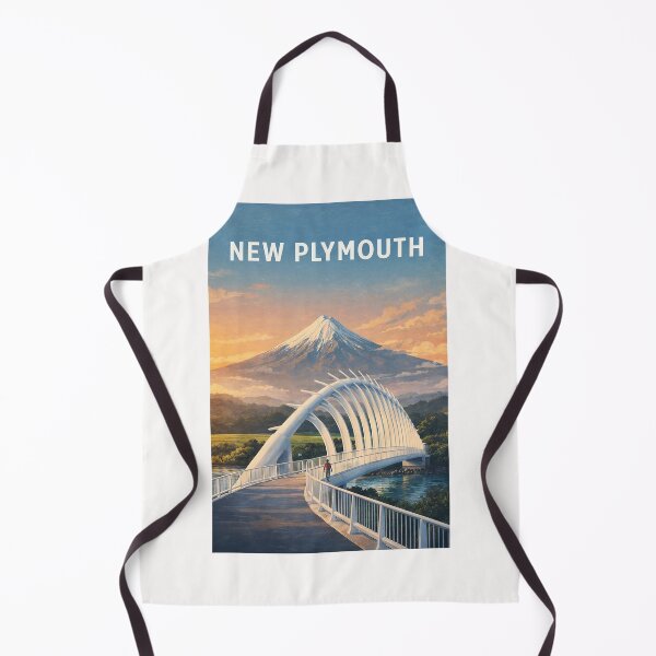 Item preview, New Plymouth Te Rewa Rewa Bridge and Mount Taranaki designed and sold by Places On Earth.