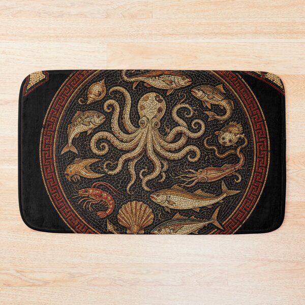 Item preview, Pompeii Food Roman Mosaic Classical Art designed and sold by Retr0Tshirts.