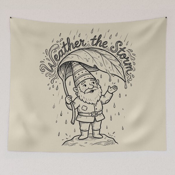 Item preview, Rainy Refuge - Garden Gnome designed and sold by bapupa.