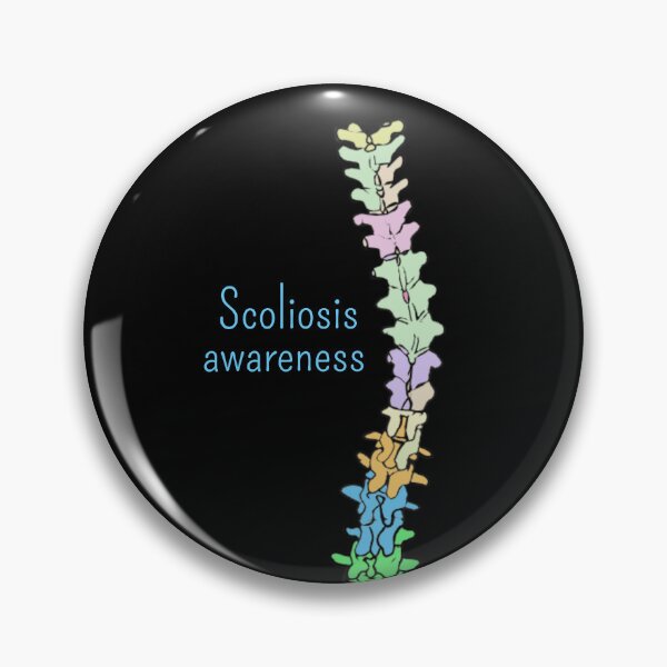 Item preview, Scoliosis awareness, black background  designed and sold by Tamm-art.