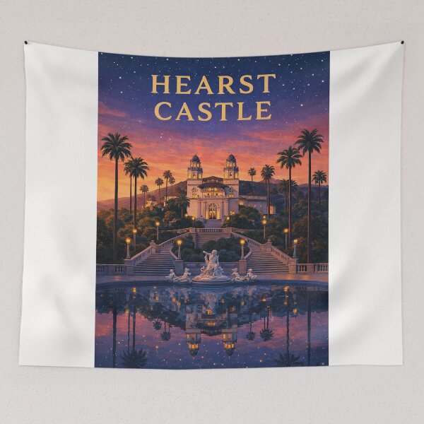 Item preview, Hearst Castle San Simeon Under Starlit Skies designed and sold by Places On Earth.