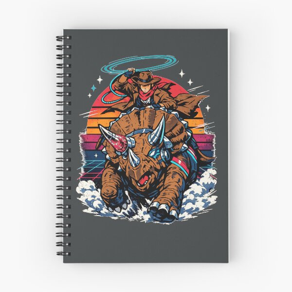 Item preview, Neon Retro Anime Cyborg Triceratops Cowboy designed and sold by KungPowUnicorn.