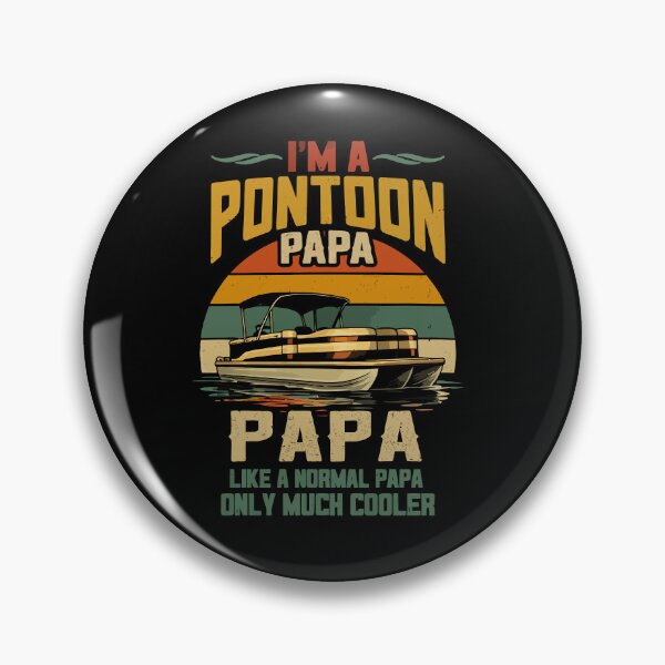 Item preview, I'm A Pontoon Grandpa Only Much Cooler - Funny Pontoon Boat Retro Art designed and sold by BendyBeasts.