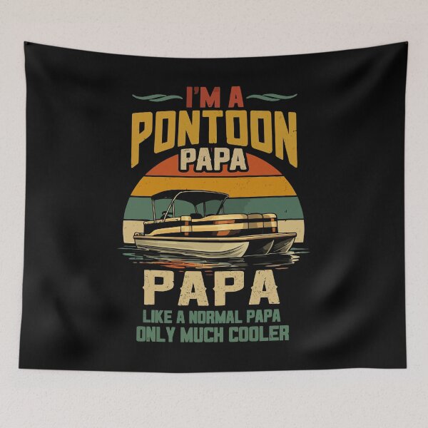 Item preview, I'm A Pontoon Grandpa Only Much Cooler - Funny Pontoon Boat Retro Art designed and sold by BendyBeasts.