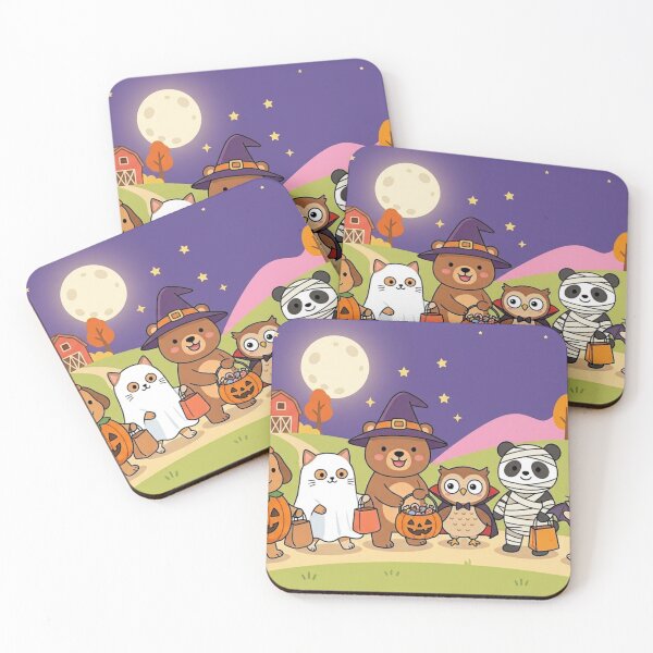 Item preview, Trick or Treat Cute Halloween Animals designed and sold by Softie Sticker Studio.