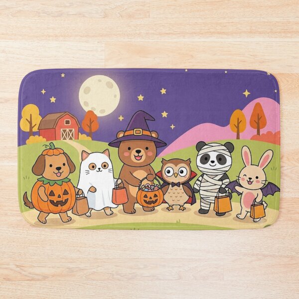 Item preview, Trick or Treat Cute Halloween Animals designed and sold by Softie Sticker Studio.