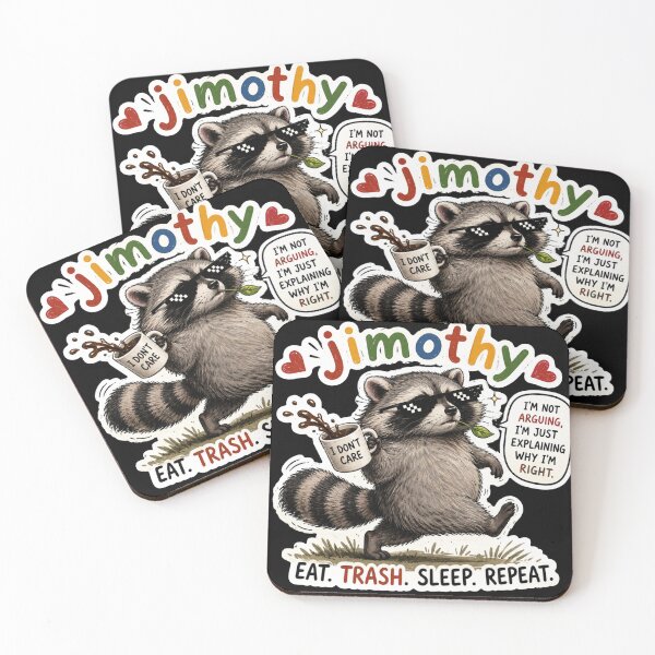 Item preview, Jimothy Raccoon meme designed and sold by PatternFly.