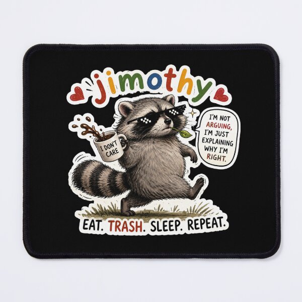 Item preview, Jimothy Raccoon meme designed and sold by PatternFly.