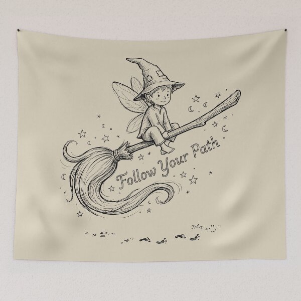 Item preview, Broomstick Flight - Little Witch designed and sold by bapupa.