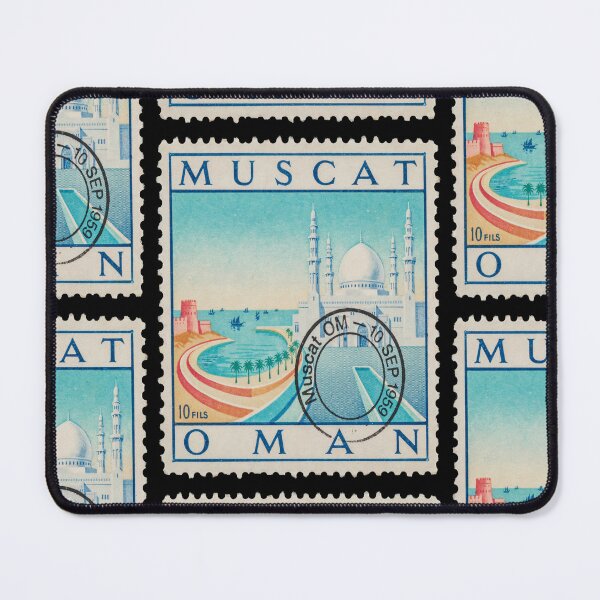 Item preview, Muscat Oman Corniche Mosque Skyline Stamp Sticker designed and sold by stickercuffs.