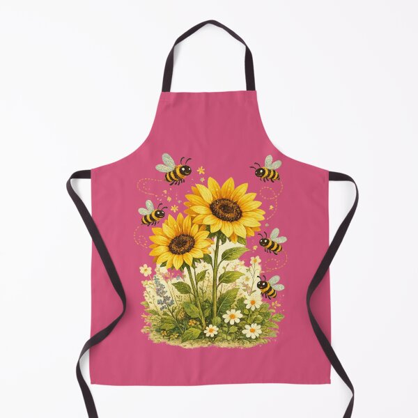 Item preview, Retro 1960s Bee and Sunflower Design – Bold Mod Illustration Art designed and sold by MagicMakerPh.