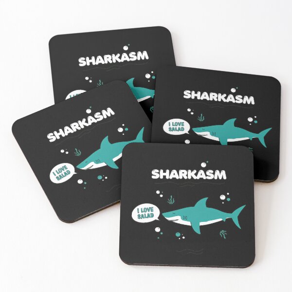 Item preview, Sharkasm I Love Salad Funny Animal Pun  designed and sold by PlanetSerpo.