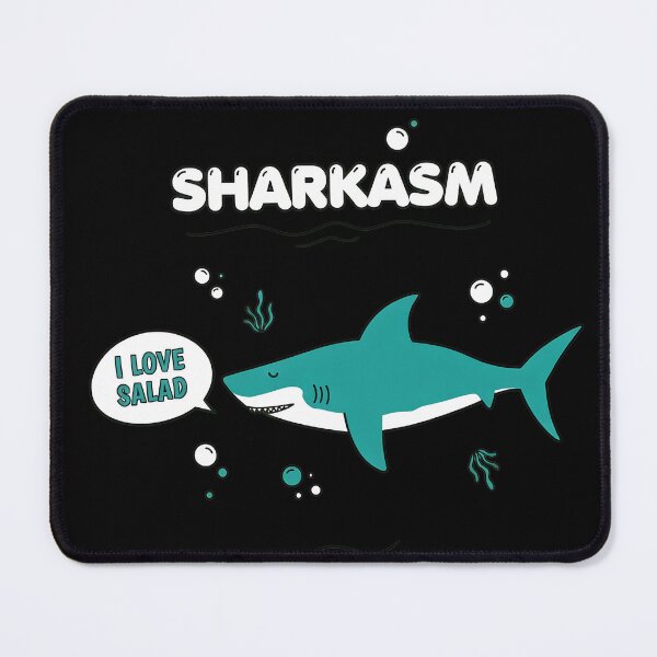 Item preview, Sharkasm I Love Salad Funny Animal Pun designed and sold by PlanetSerpo.