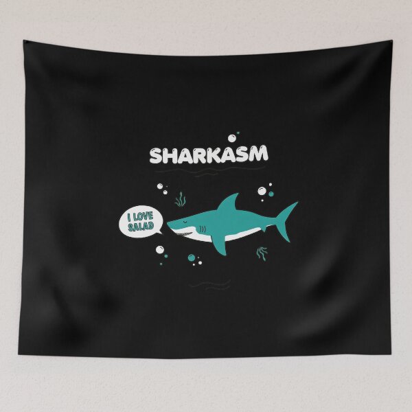 Item preview, Sharkasm I Love Salad Funny Animal Pun  designed and sold by PlanetSerpo.