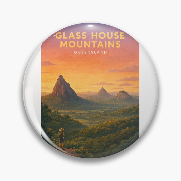 Item preview, Glass House Mountains Queensland Scenic Peaks and Beerwah Landscape designed and sold by Places On Earth.