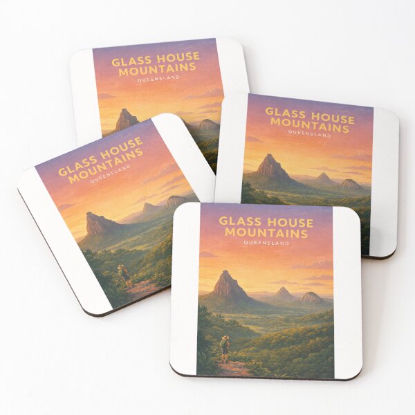 Item preview, Glass House Mountains Queensland Scenic Peaks and Beerwah Landscape designed and sold by Places On Earth.