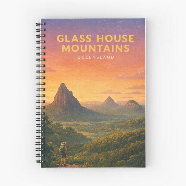 Item preview, Glass House Mountains Queensland Scenic Peaks and Beerwah Landscape designed and sold by Places On Earth.