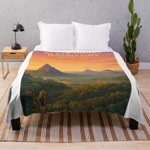 Item preview, Glass House Mountains Queensland Scenic Peaks and Beerwah Landscape designed and sold by Places On Earth.