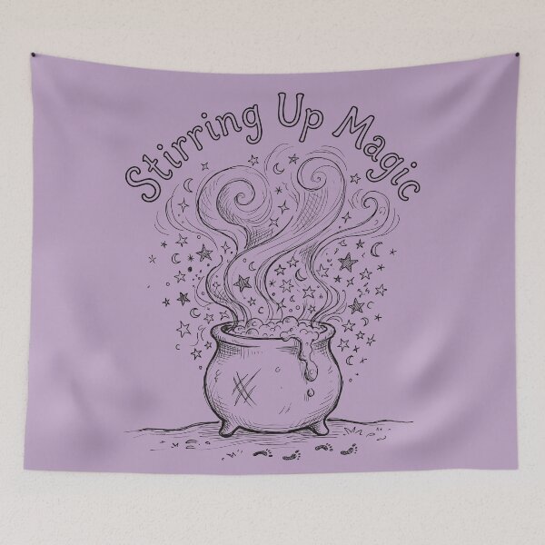 Item preview, Starry Cauldron - Little Witch designed and sold by bapupa.