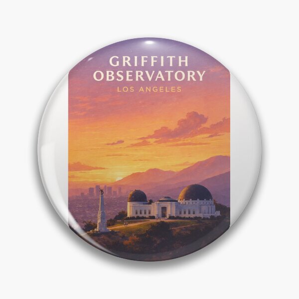 Item preview, Griffith Observatory Los Angeles Skyline and Hollywood Hills Sunset designed and sold by Places On Earth.