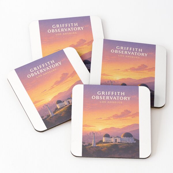 Item preview, Griffith Observatory Los Angeles Skyline and Hollywood Hills Sunset designed and sold by Places On Earth.