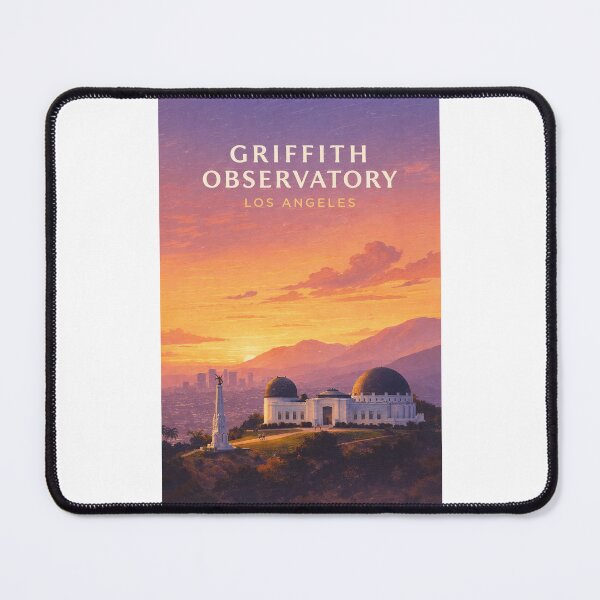 Item preview, Griffith Observatory Los Angeles Skyline and Hollywood Hills Sunset designed and sold by Places On Earth.
