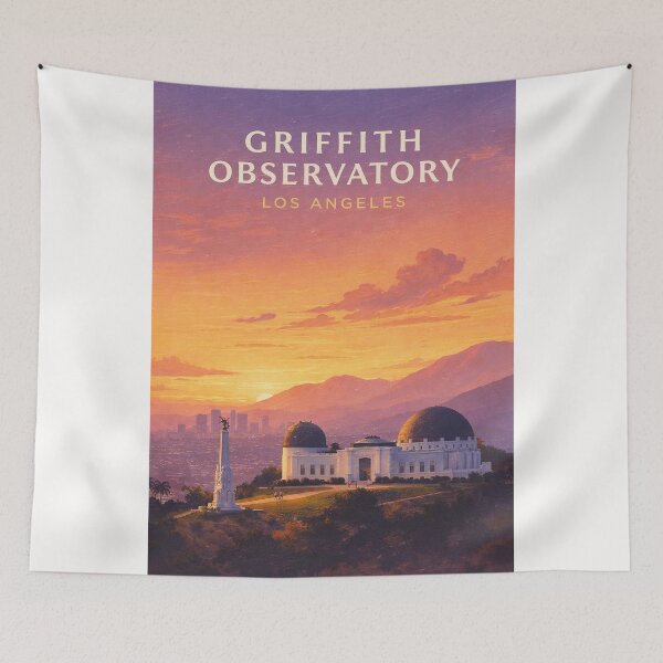 Item preview, Griffith Observatory Los Angeles Skyline and Hollywood Hills Sunset designed and sold by Places On Earth.
