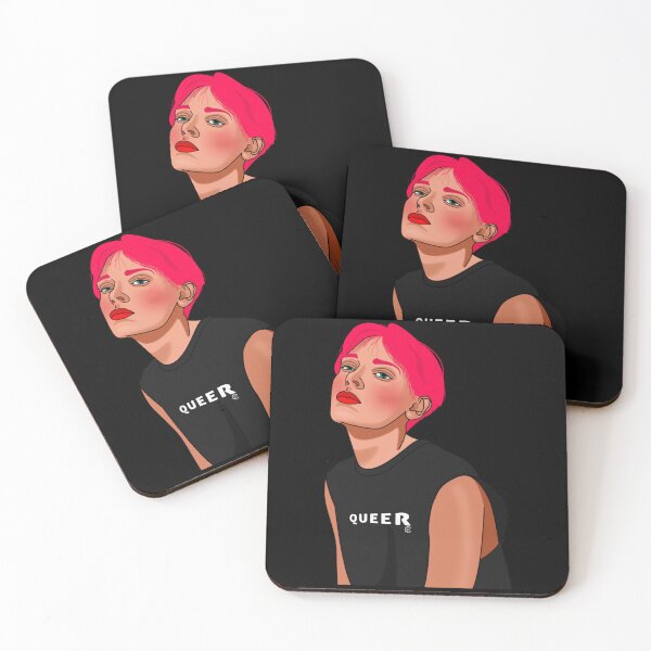 Item preview, Queer Boy Creative Pink Hair Masculine Fine Line Art designed and sold by ChristiPeta.