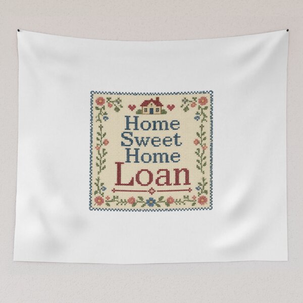 Item preview, Home Sweet Home Loan Funny Cross Stitch Mortgage Rates Gift designed and sold by Neurospicy Trolls.