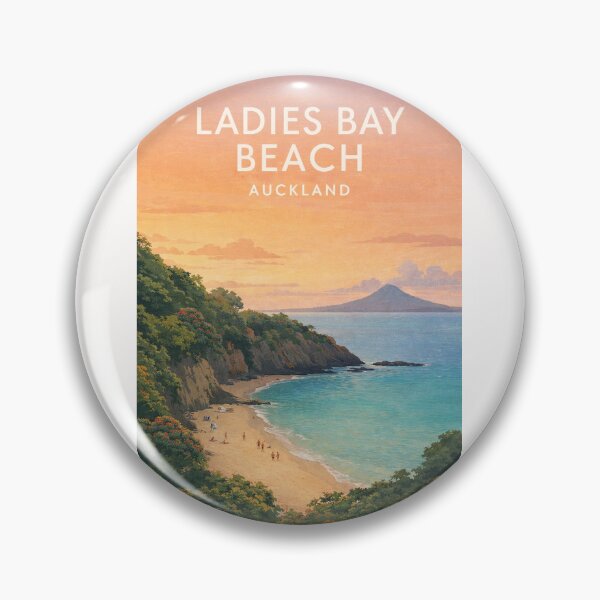 Item preview, Ladies Bay Beach Auckland with Rangitoto Island Coastal View designed and sold by Places On Earth.