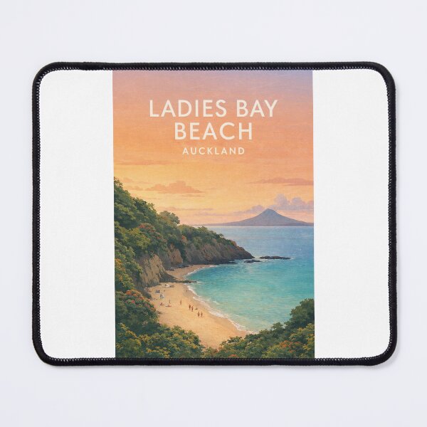 Item preview, Ladies Bay Beach Auckland with Rangitoto Island Coastal View designed and sold by Places On Earth.