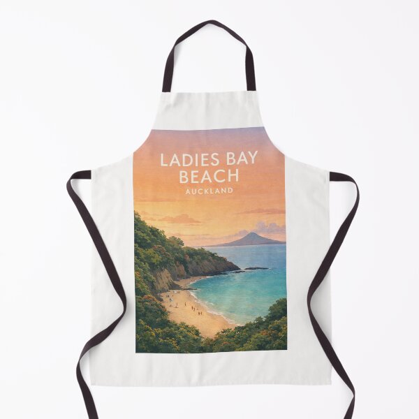 Item preview, Ladies Bay Beach Auckland with Rangitoto Island Coastal View designed and sold by Places On Earth.